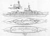 Sketches showing transformation or Reshadieh to HMS Erin

