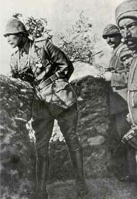 Colonel Mustafa Kemal is in a trench (1915)
